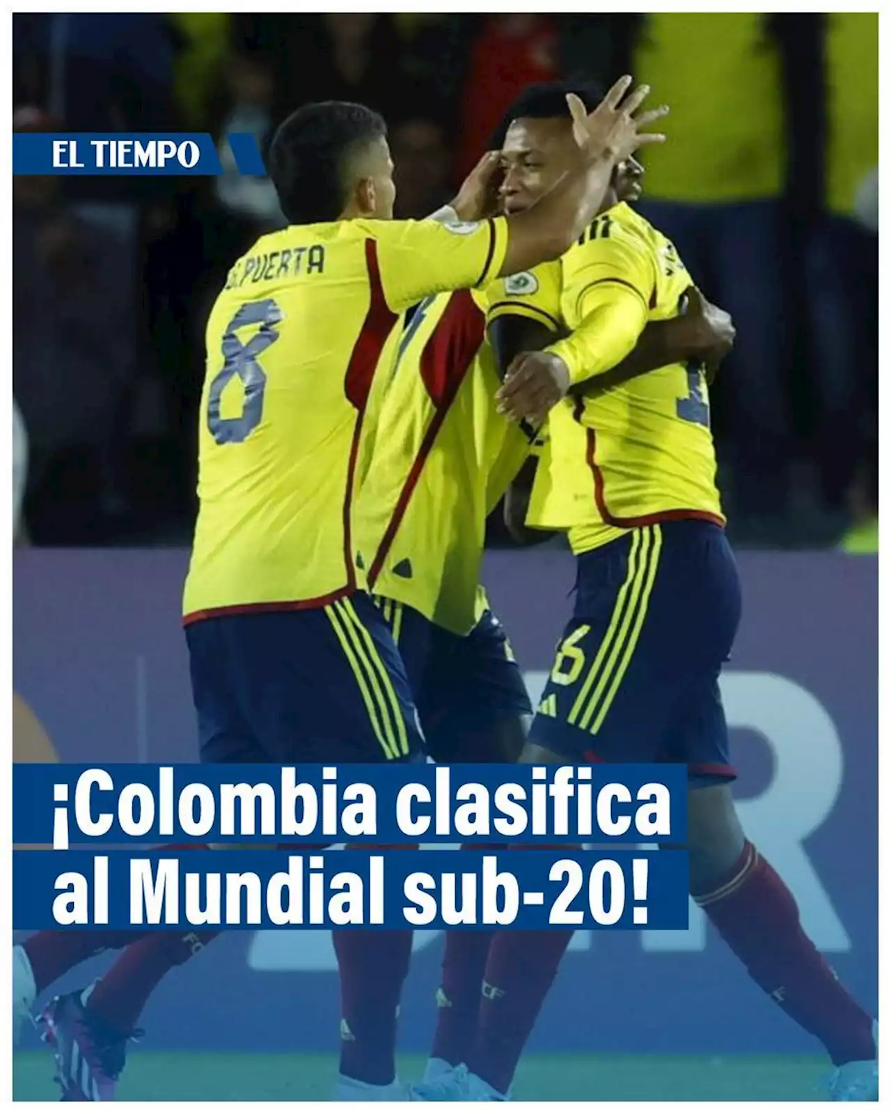 Colombia, sin jugar con Brasil, ya está clasificado al Mundial sub-20