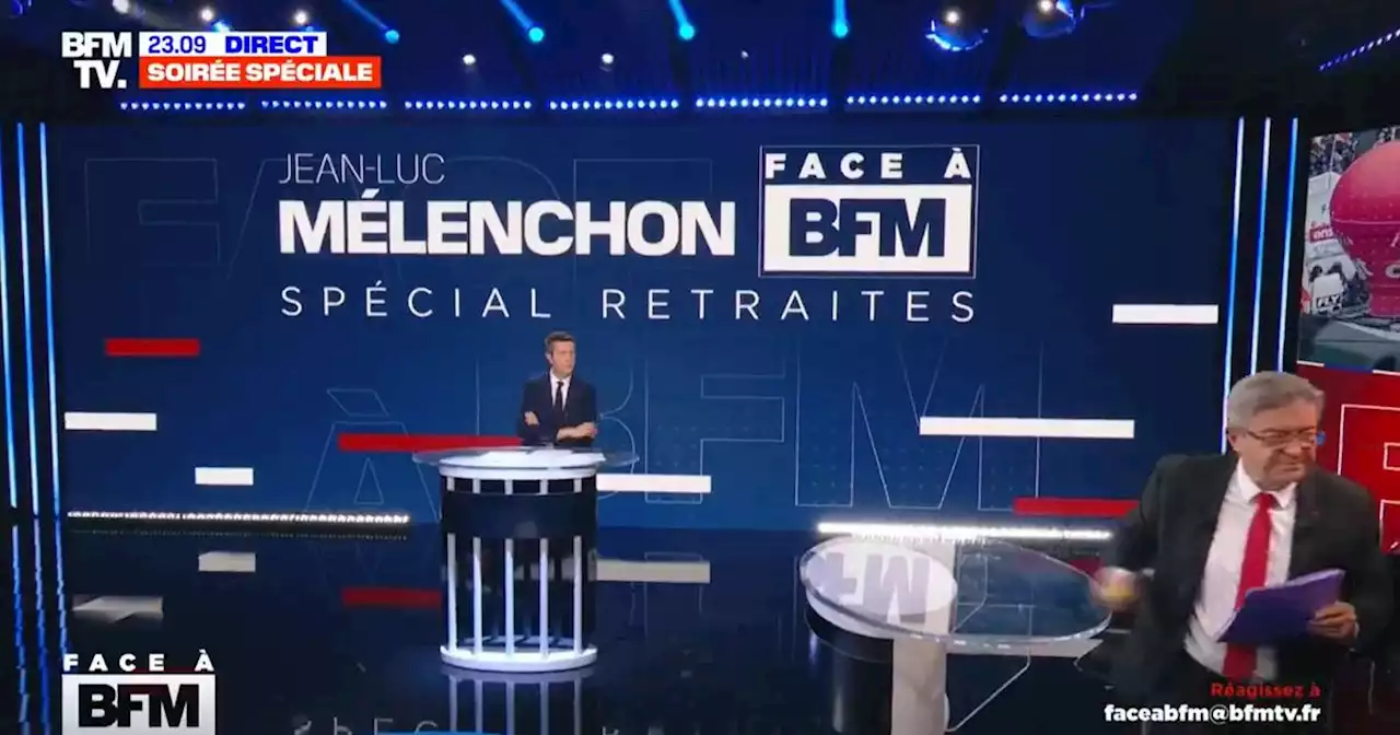 Jean-Luc Mélenchon quitte le plateau d'une émission de BFMTV après une question sur Quatennens