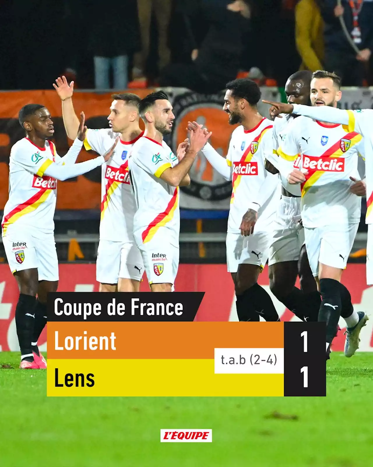 Lorient 1-1 Lens, Coupe de France, résultat et résumé du match (09/02/2023)