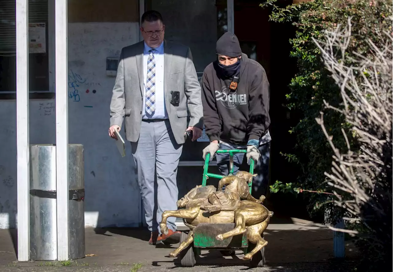 Stolen San Jose statue found in lobby of metal scrapyard cited for illegal activity