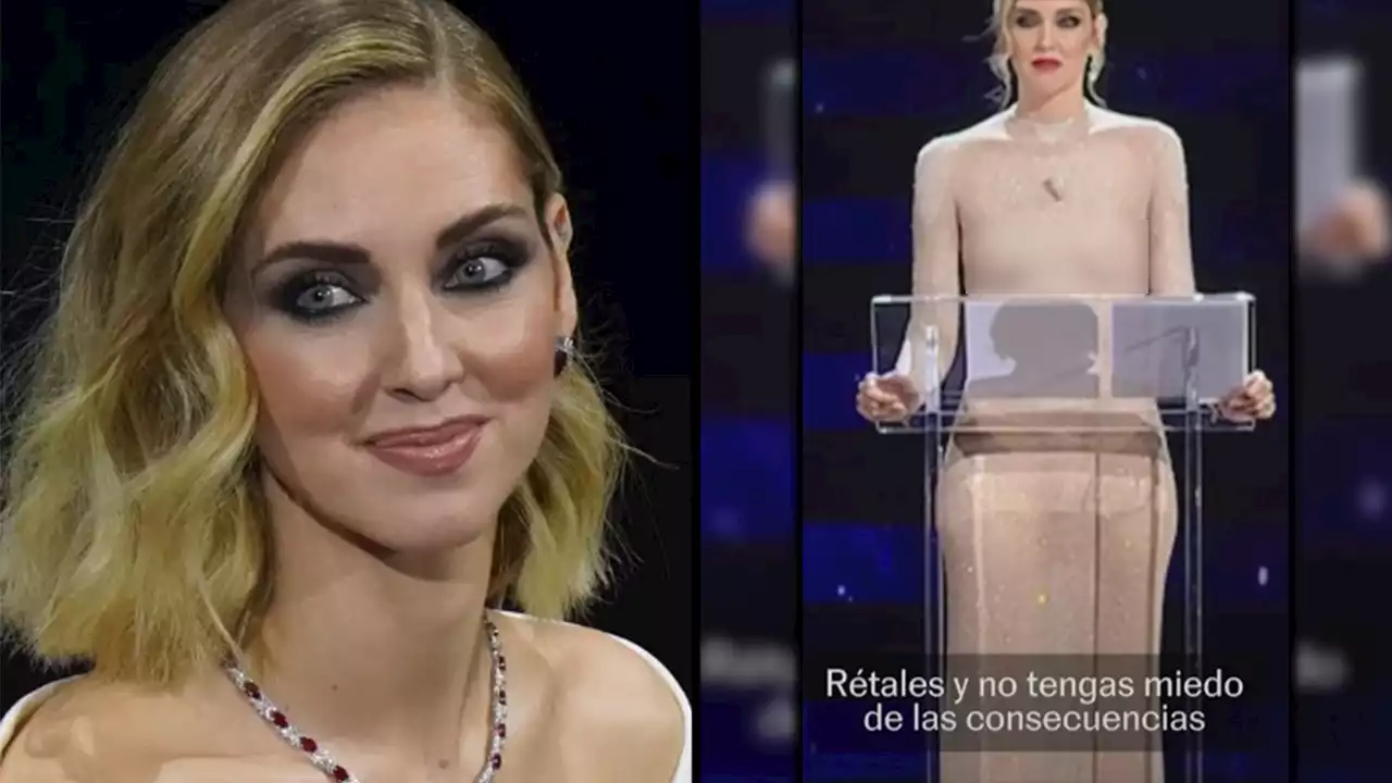 [VIDEO] Emocionante discurso feminista de Chiara Ferragni, mientras luce la desnudez con orgullo