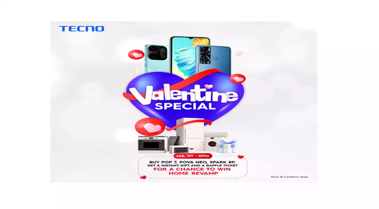 Unwrap the love with Tecno’s POP 7 Series, POVA, NEO or SPARK 8P!