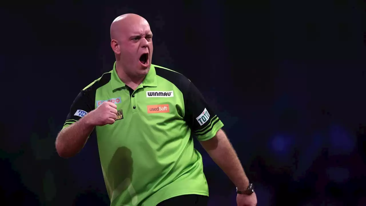 Van Gerwen verslaat Van den Bergh weer en mag hopen op Premier League-zege