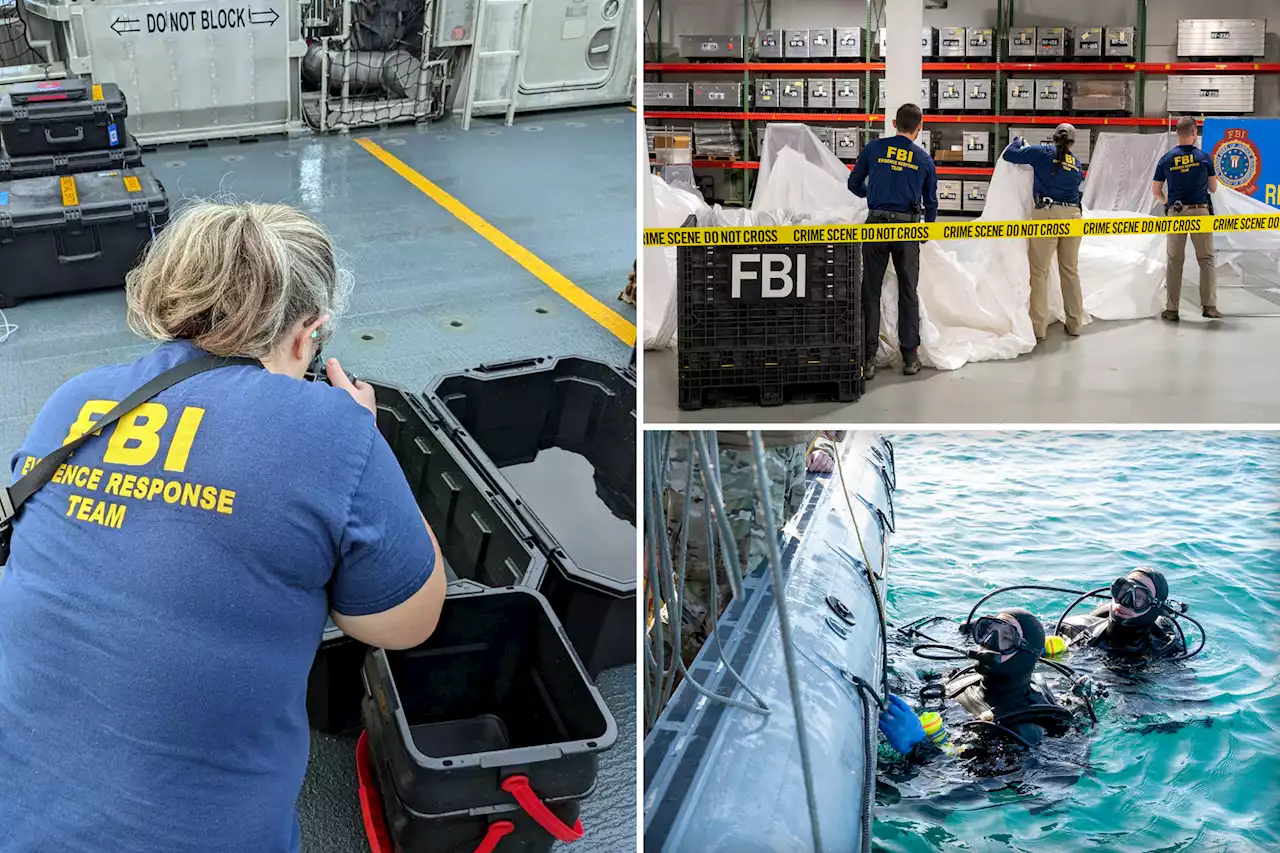 New photos show FBI examining remnants of Chinese spy balloon