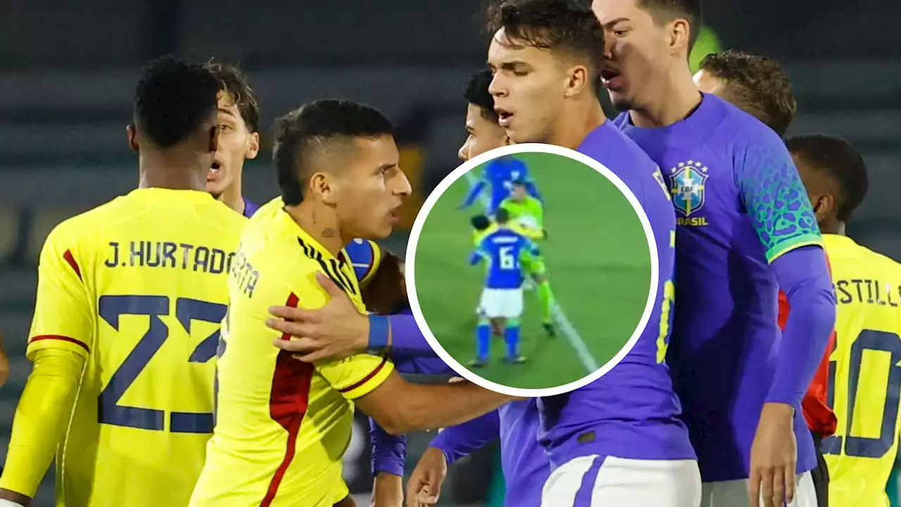 Colombia Sub-20 sufrió doble golpe en penalti contra Brasil: las cámaras apenas lo notaron - Pulzo