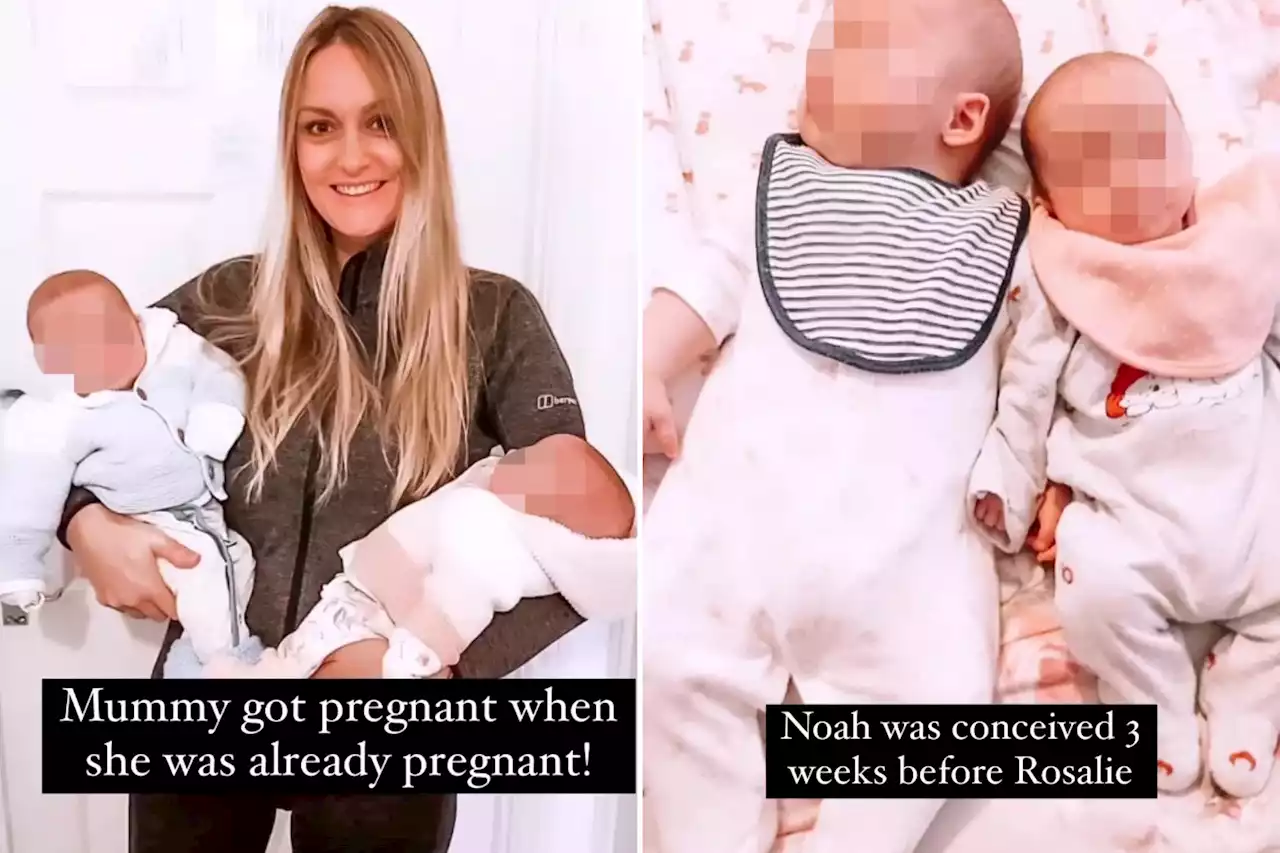 My twins were conceived 3 weeks apart… they’re among the rarest in the world