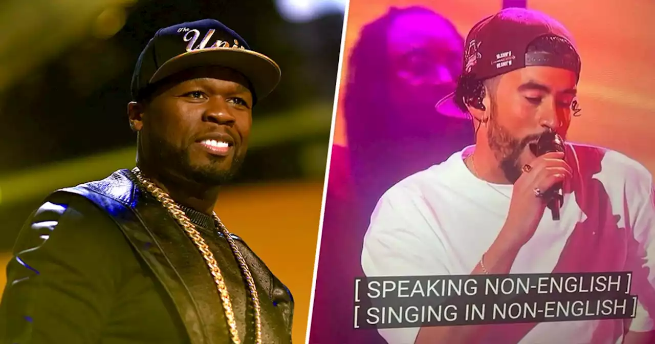 Rapper 50 Cent slams Grammys for not having Spanish subtitles for Bad Bunny performance, speech