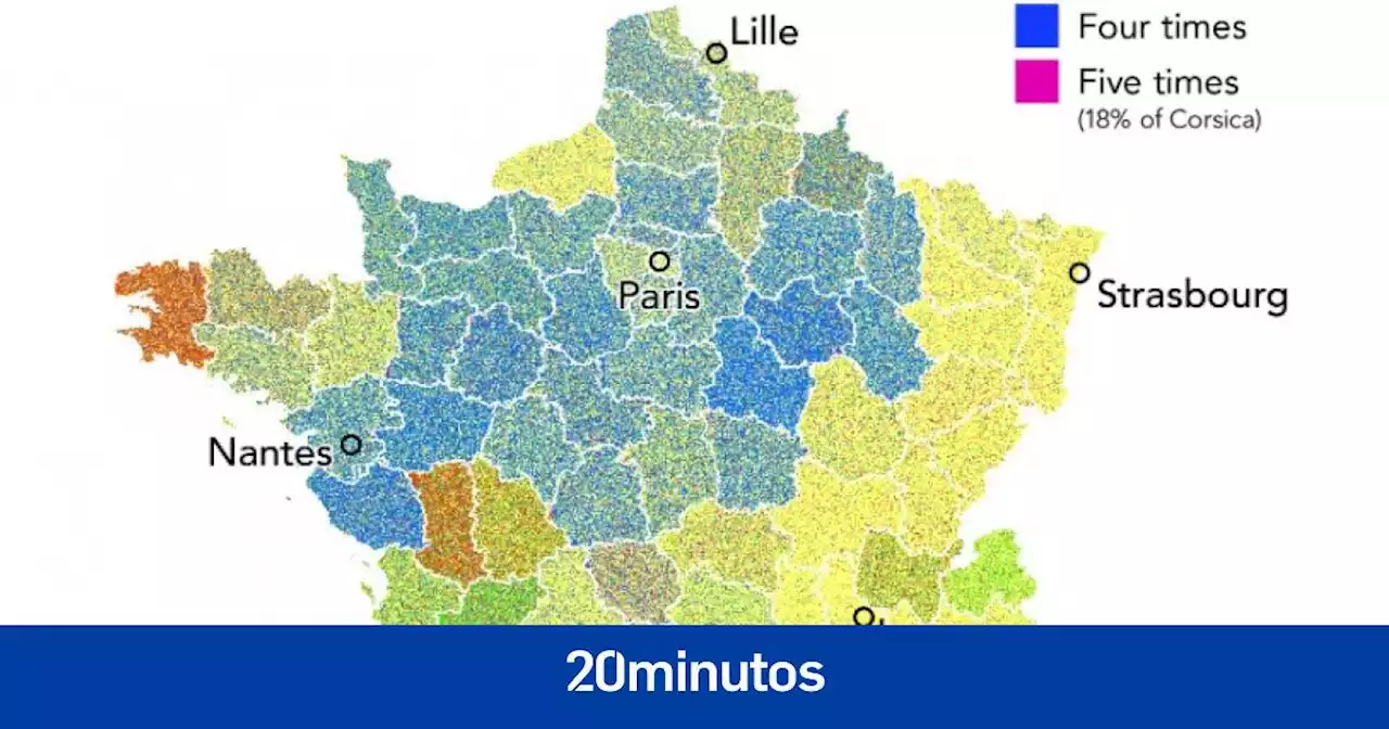 El mapa de Francia que demuestra lo difícil que es saludar con dos besos en la mejilla