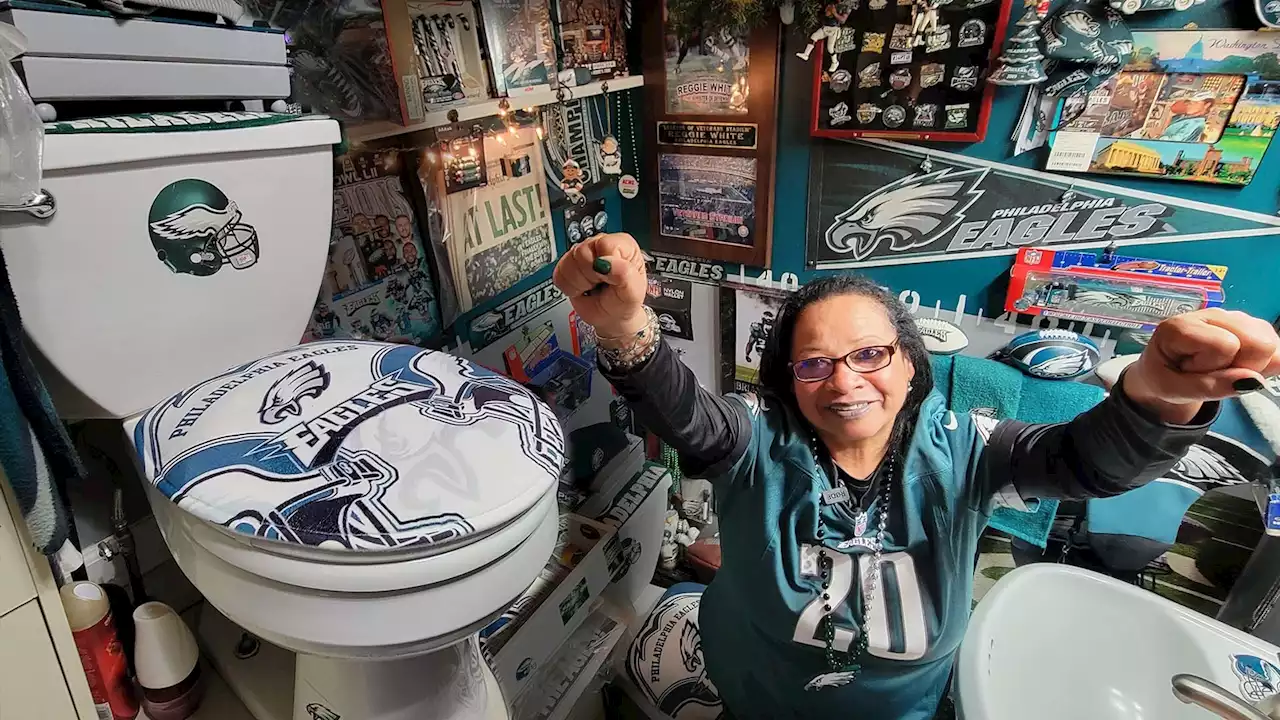 Eagles fan turns bathroom into a Birds-themed 'Sanctuary'