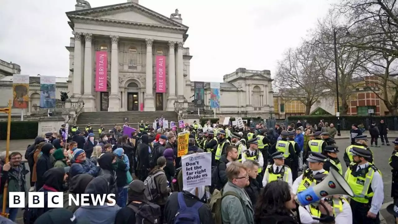 Protest at Tate Britain over drag queen children's story event