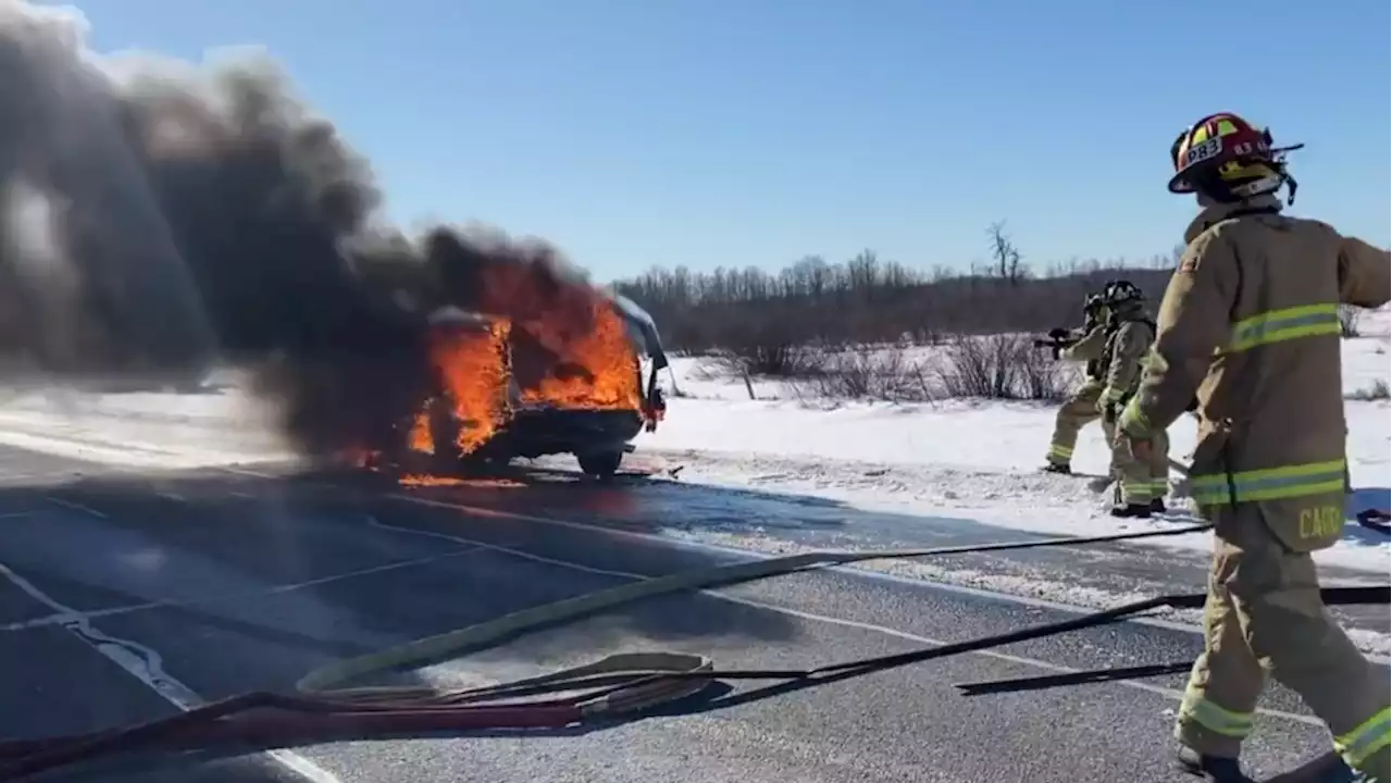 No injuries reported in vehicle fire on Highway 416