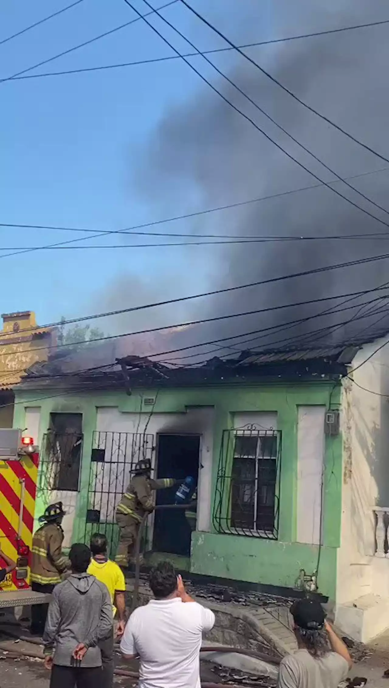 Incendio en una vivienda del barrio Chiquinquirá en Barranquilla