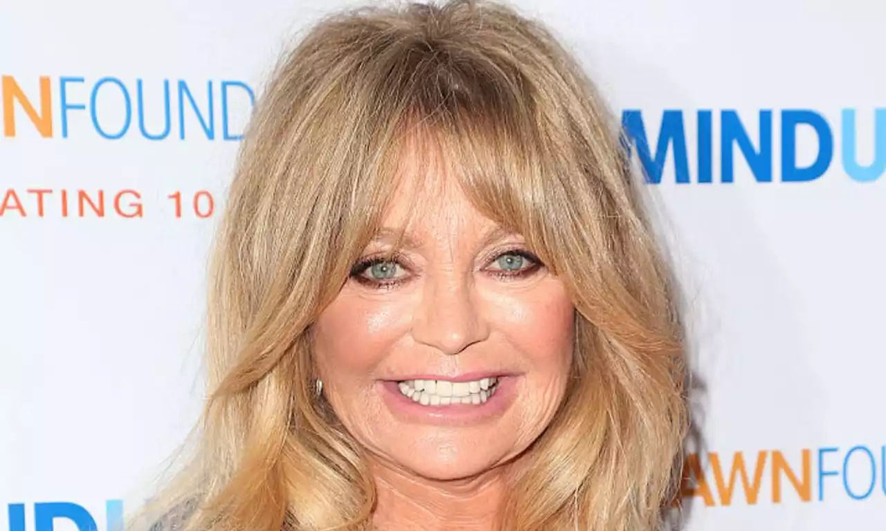 Goldie Hawn looks tiny alongside supertall grandson, Ryder, as they're reunited for adorable family photo