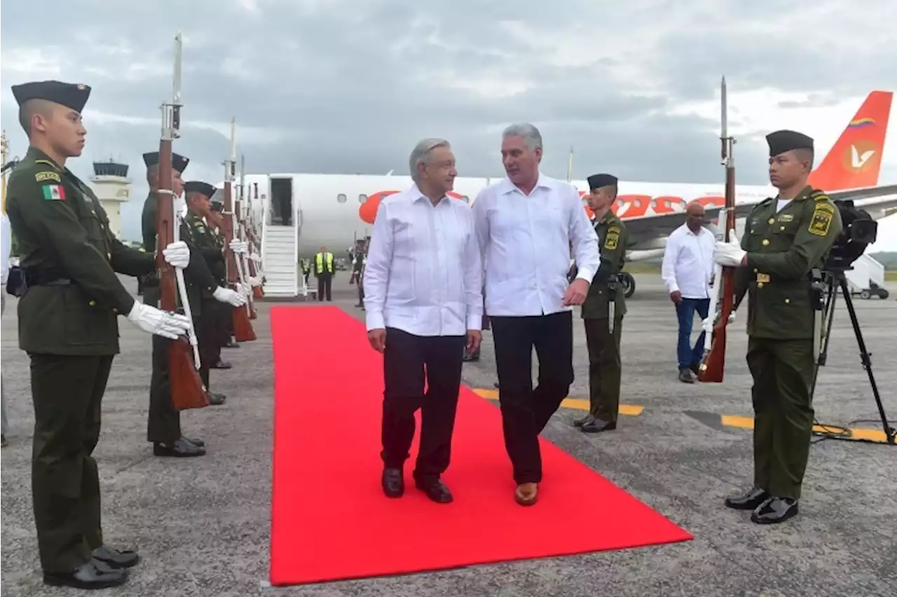 AMLO da la bienvenida a Díaz-Canel en Campeche