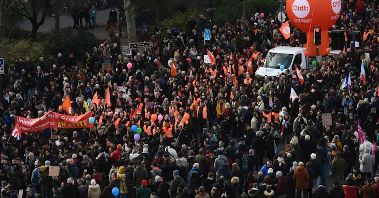 Réforme des retraites : 963 000 manifestants en France, dont 93 000 à Paris selon le ministère de l'Intérieur