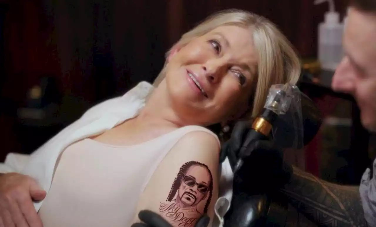 Martha Stewart shows off ‘gangsta’ Snoop Dogg tattoo ahead of Super Bowl commercial