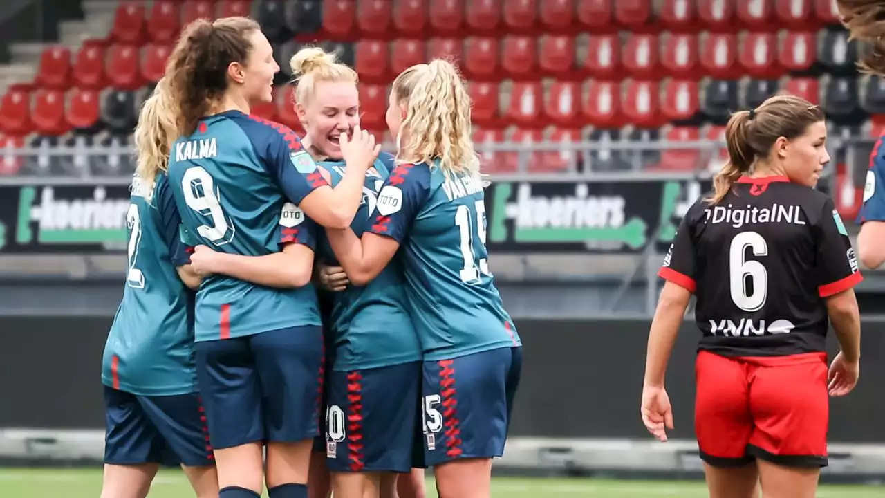 Koploper FC Twente wint ook van Excelsior en blijft foutloos in Vrouwen Eredivisie