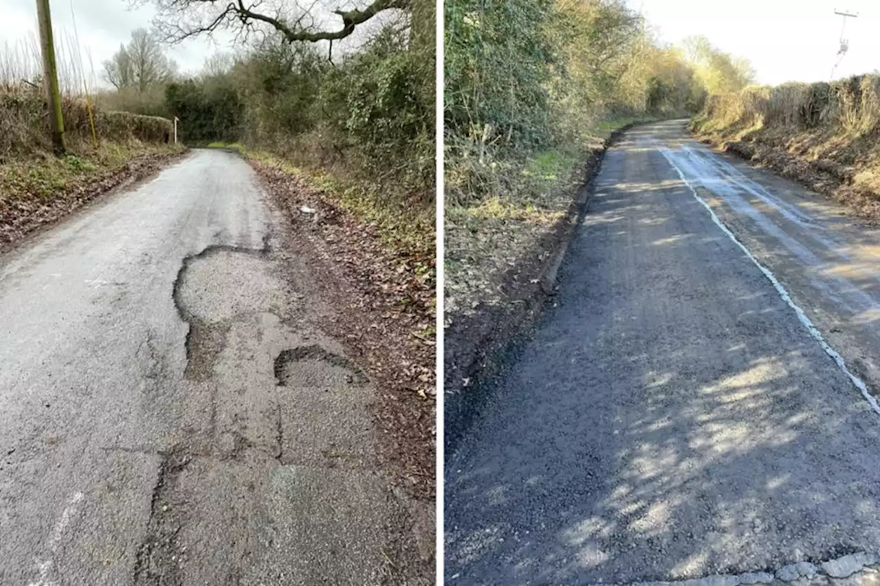 Relief from locals after 'awful' pothole-ridden road resurfaced