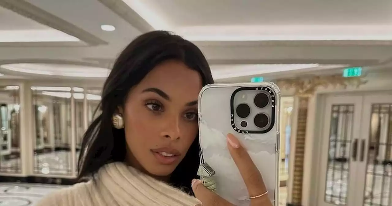 Rochelle Humes' Galentine's dinner including I Love You apples and single roses