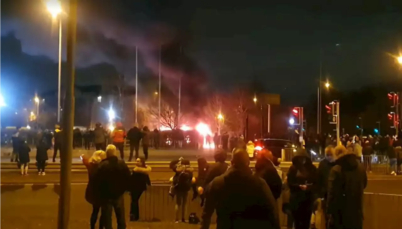 Three arrested after anti-refugee protest outside Merseyside hotel: ‘It was like a war zone’