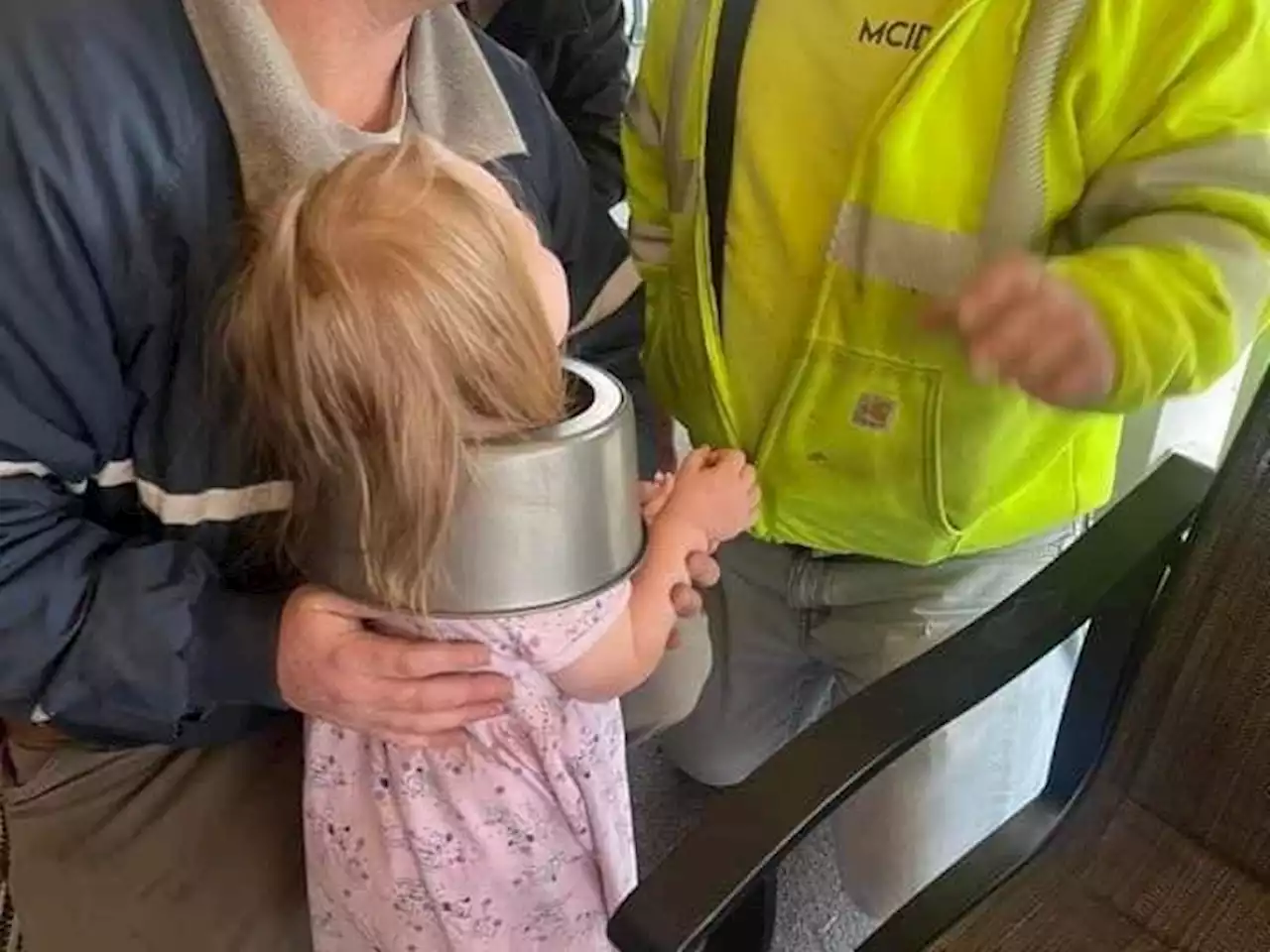 PIECE OF CAKE: Pennsylvania toddler gets head stuck in baking pan