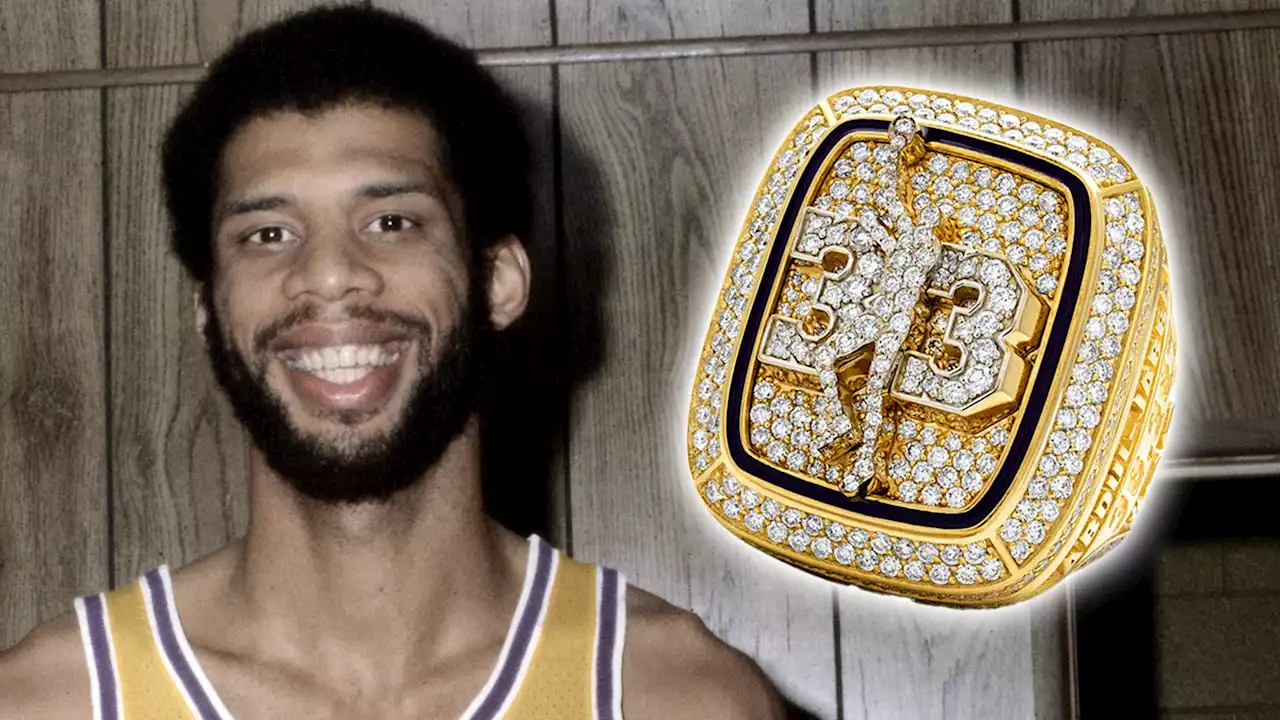 L.A. Lakers Gift Kareem Abdul-Jabbar Custom Gold Ring With 578 Diamonds