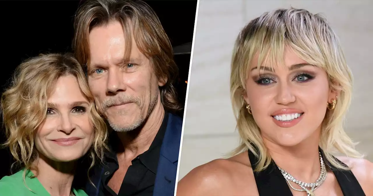 Miley Cyrus reacts to Kevin Bacon and Kyra Sedgwick’s ‘Flowers’ cover