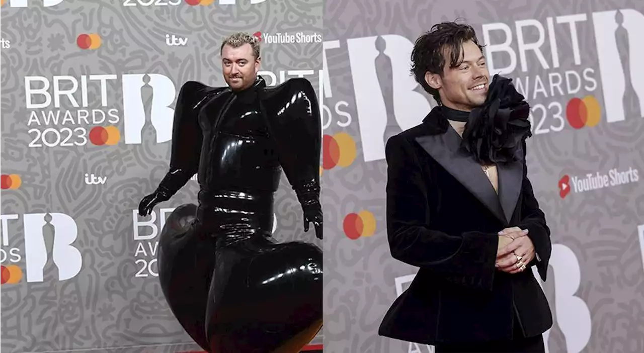 ¡Lo hacen de nuevo! Sam Smith y Harry Styles roban cámara en la alfombra de los Brit Awards