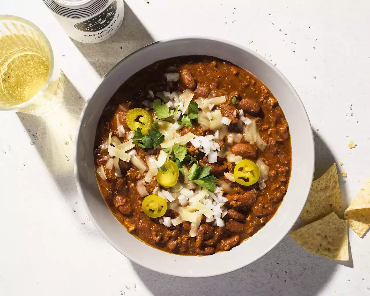 Eight-ingredient beef, bean chili hides Super Bowl surprise