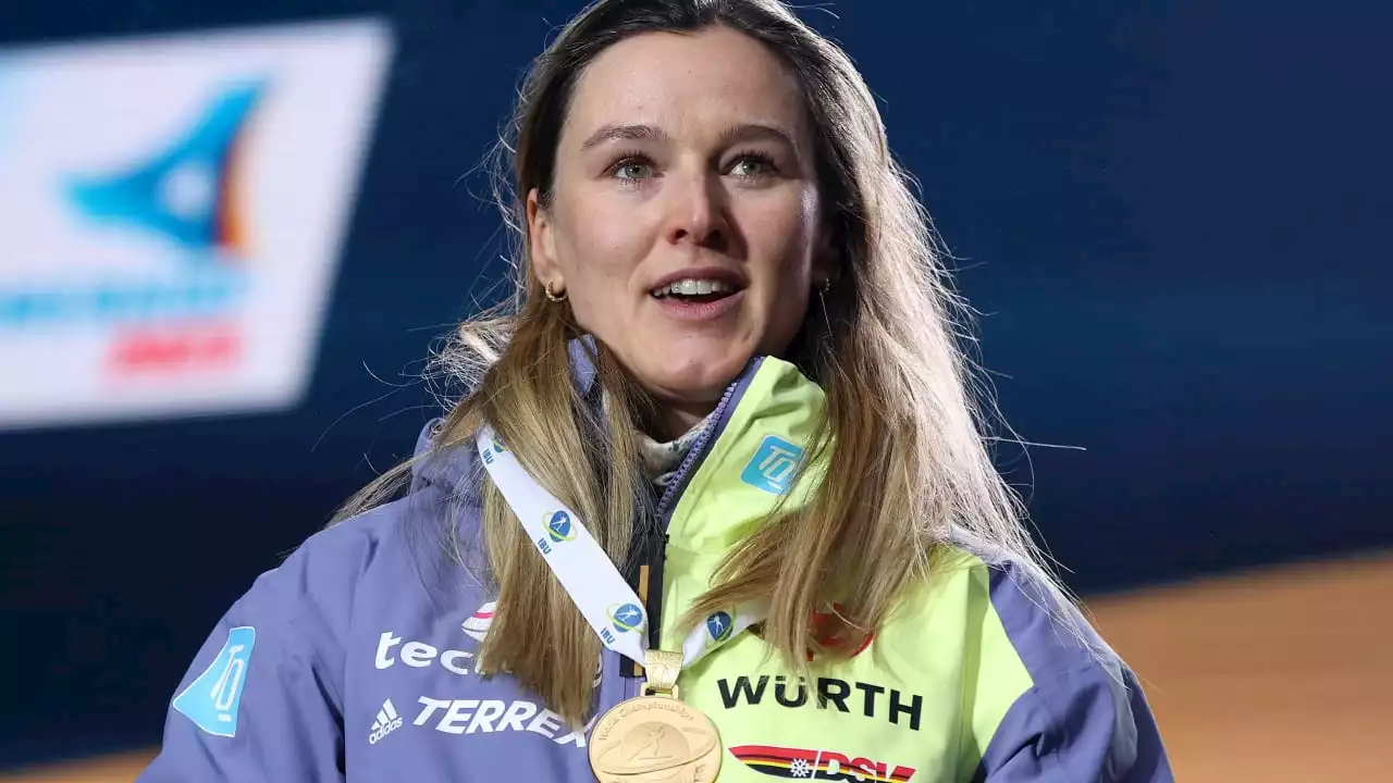 Biathlon-Weltmeisterin Denise Herrmann-Wick: Ihre Medaille kommt in den Putzschrank