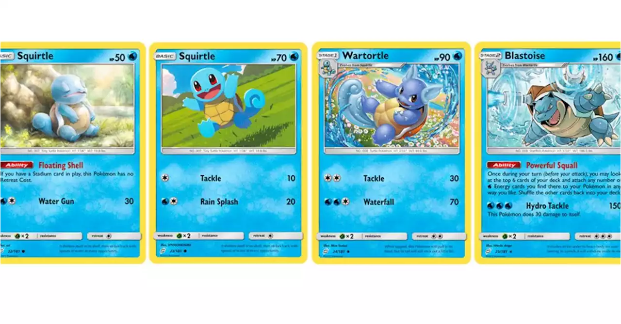 The Cards Of Pokémon TCG: Team Up Part 6: Squirtle Line