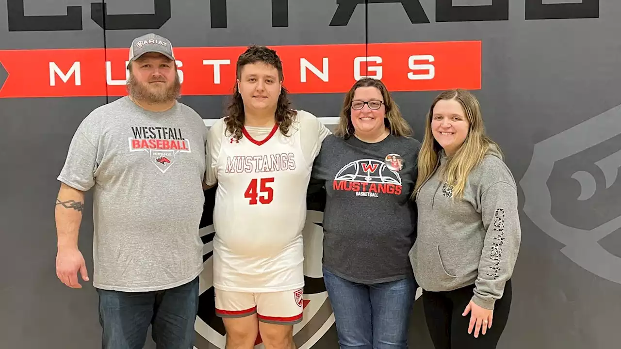 Williamsport Westfall boys basketball team manager swishes 3-pointer on senior night