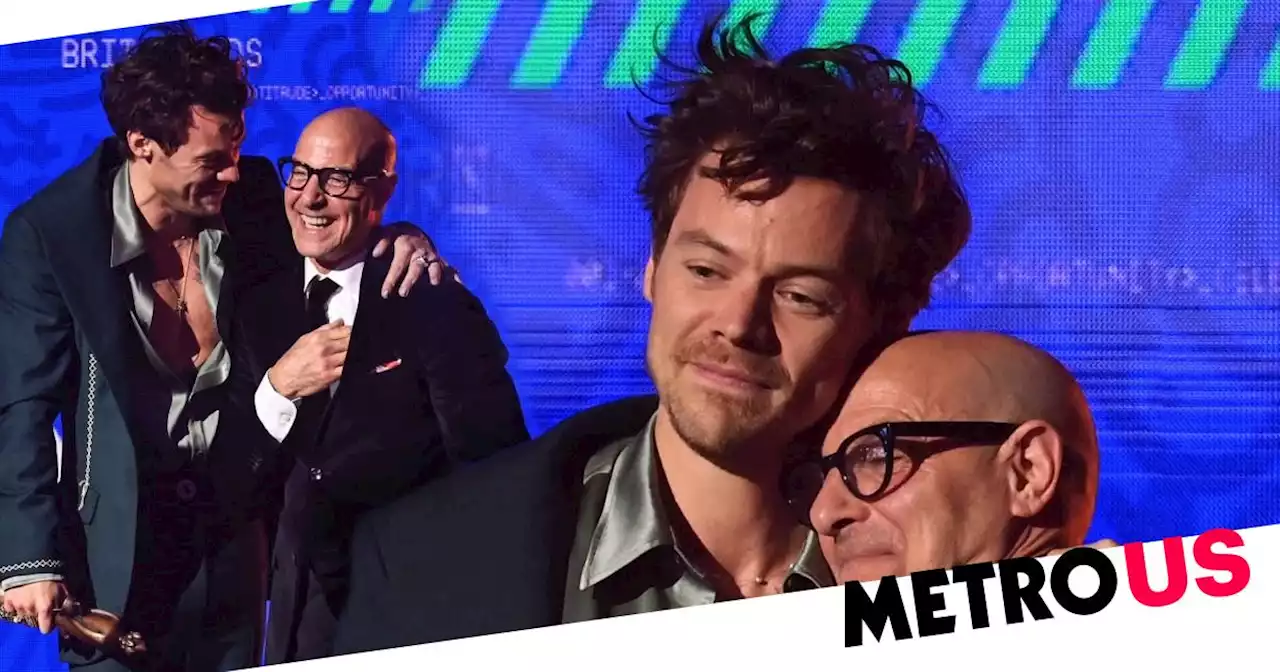 Harry Styles and Stanley Tucci’s epic bromance caught on camera at Brit Awards