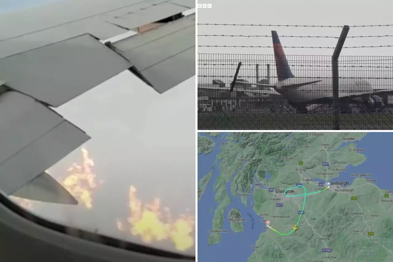 New York-bound flight makes emergency landing after flames erupt from wing