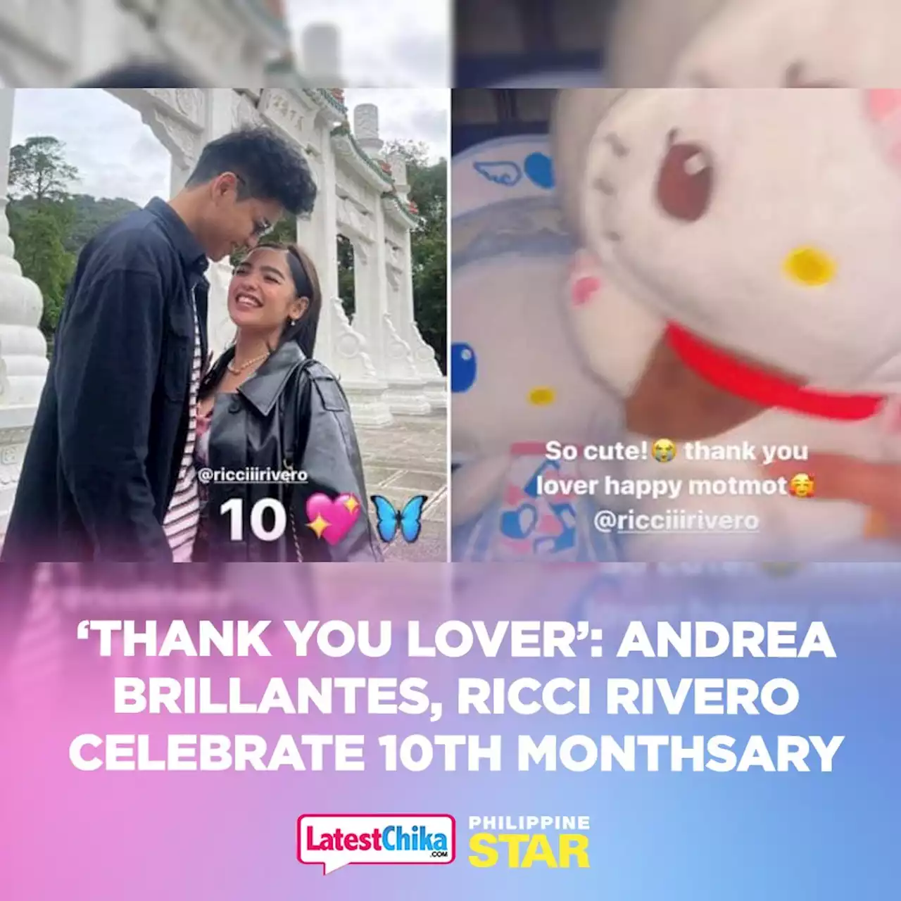 'Thank you lover': Andrea Brillantes, Ricci Rivero celebrate 10th monthsary - Latest Chika