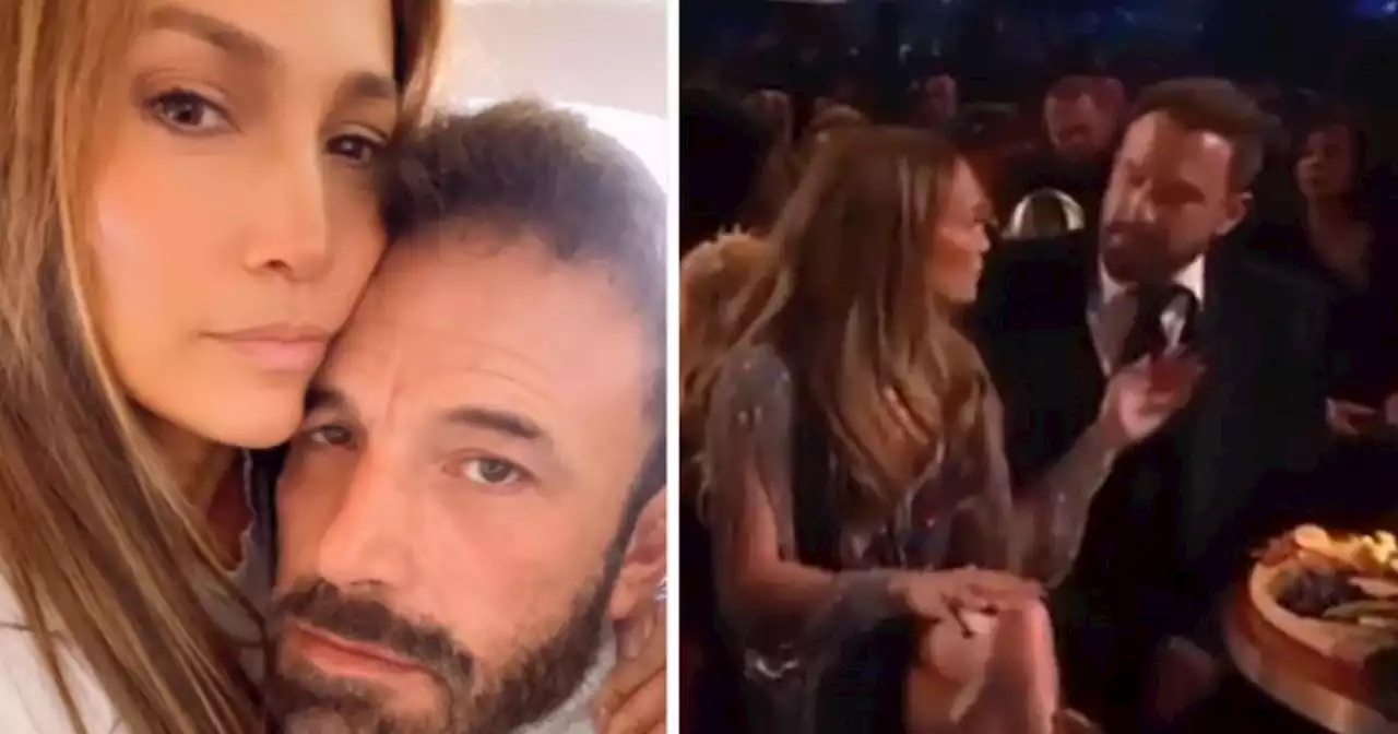 Jlo reacciona a críticas por la cara de “aburrido” de Ben Affleck en Los Grammy