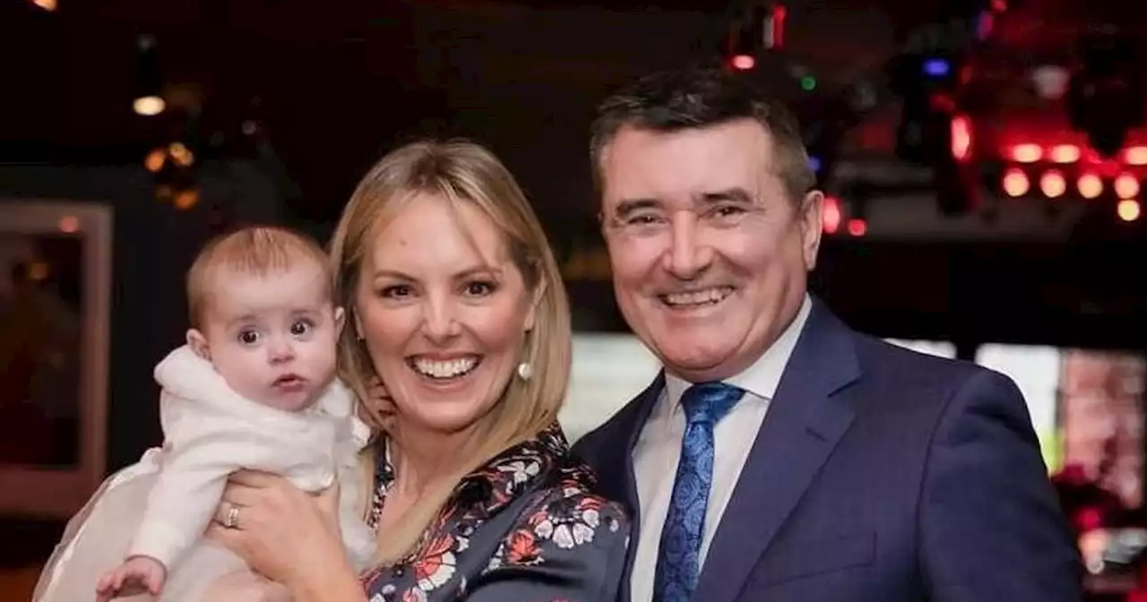 Martin King celebrates grandchild Ella's Christening with wife Jenny and family