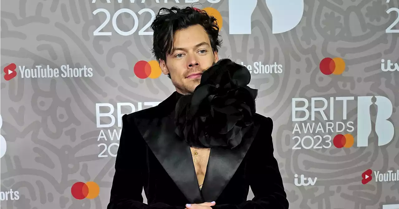 That Choker! Harry Styles Wows on 2023 Brit Awards Red Carpet