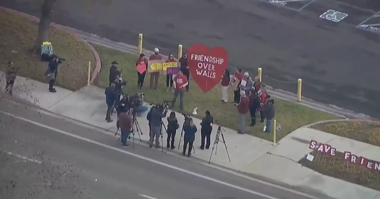 Activists march in Chula Vista for the reopening of Friendship Park