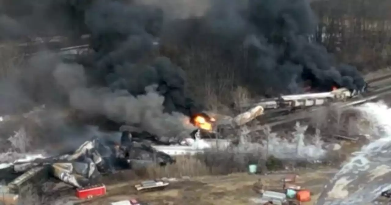 Video shows sparks and flames well before Ohio train derailment