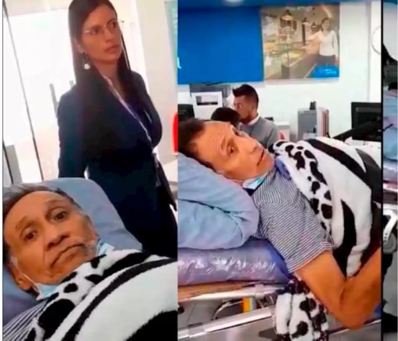 Hombre con cáncer terminal fue en camilla a cobrar su pensión al banco