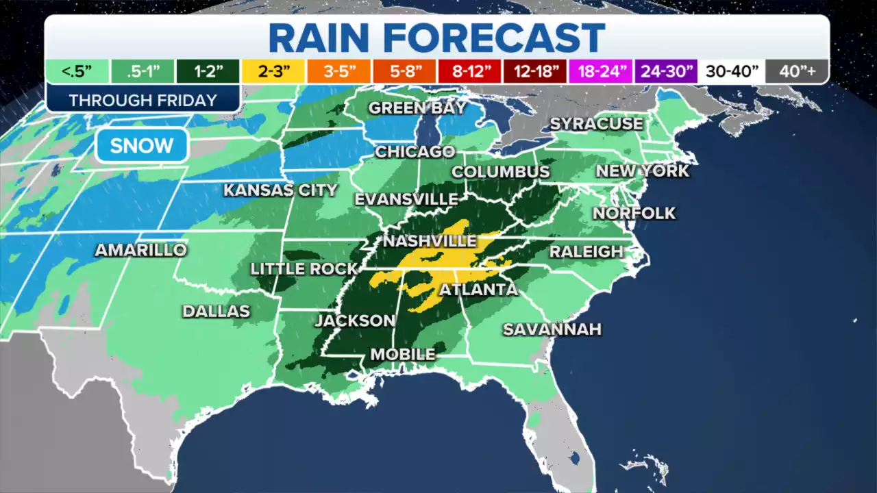 Two storm systems set to bring snow, severe weather to much of the US