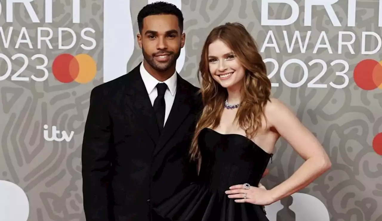 LOOK: Lucien Laviscount and Camille Razat of 'Emily in Paris' hit the Brit Awards red carpet together