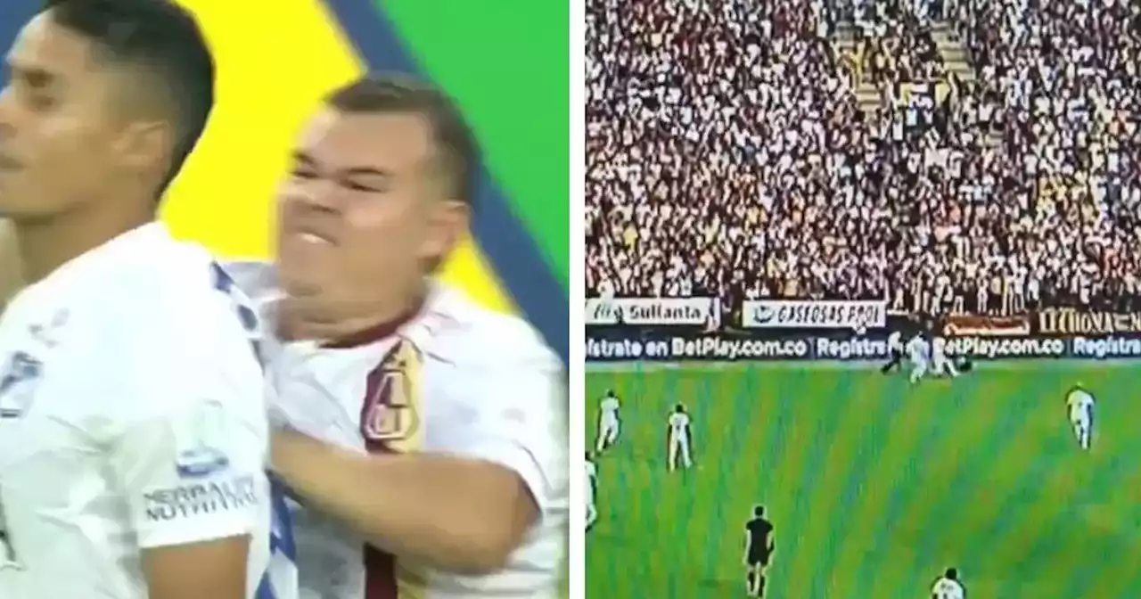 Video: Hincha agredió a Daniel Cataño y el partido Millonarios vs Tolima quedó suspendido