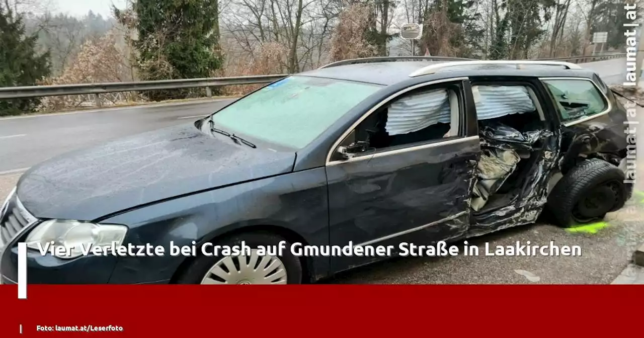 Vier Verletzte bei Crash auf Gmundener Straße in Laakirchen | laumat|at