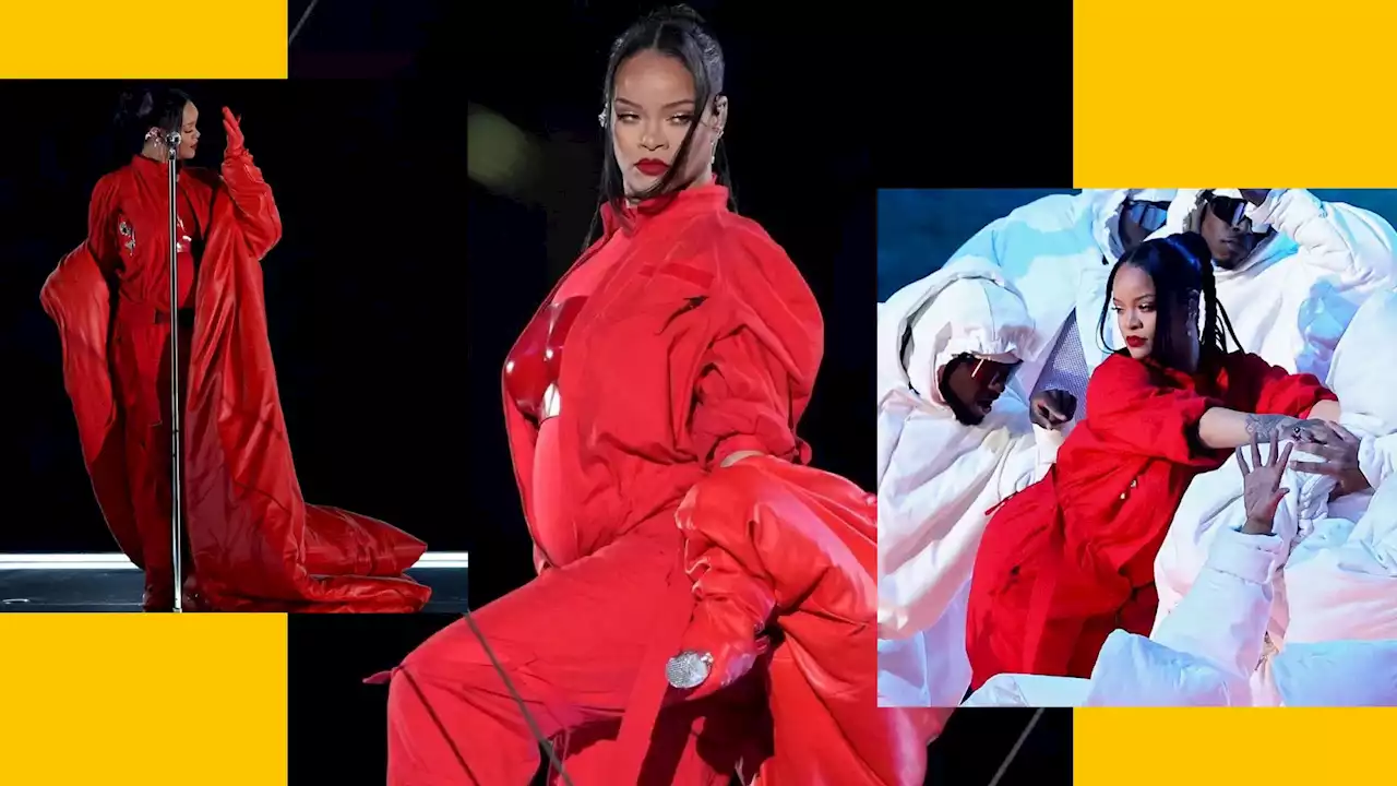 Rihanna, enceinte au Super Bowl : décryptage de son look rouge