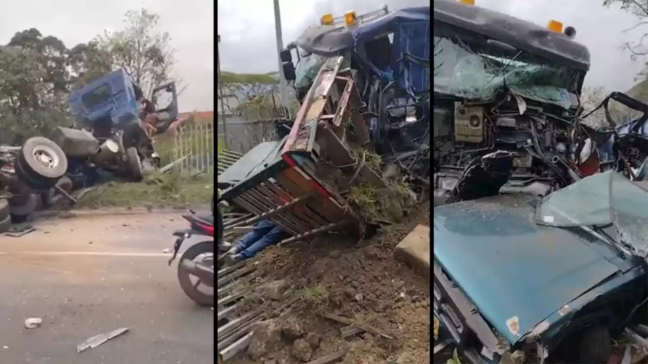 [VIDEO] Reportan fuerte accidente de tránsito en la variante a Caldas