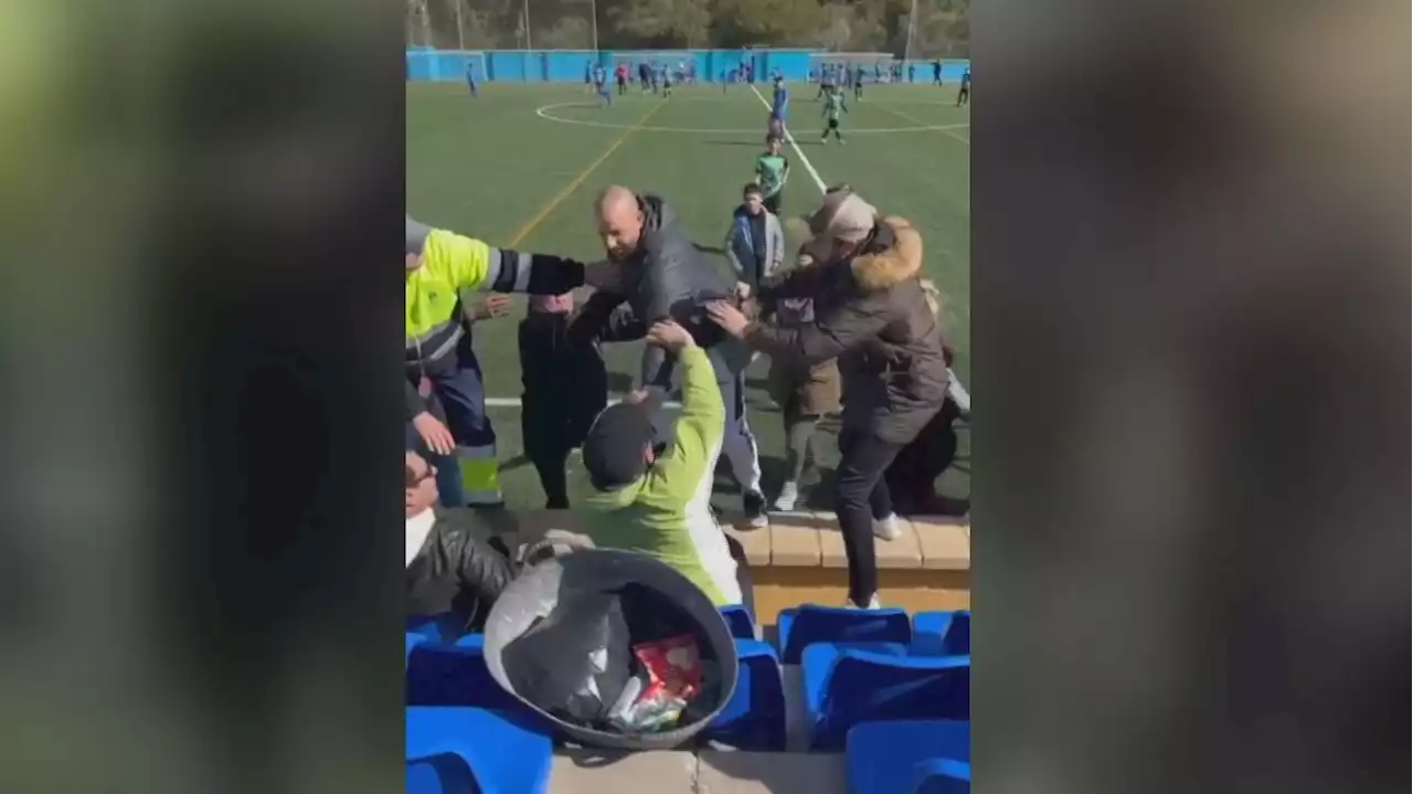 Gritos y amenazas entre padres durante un partido de fútbol infantil en Marbella