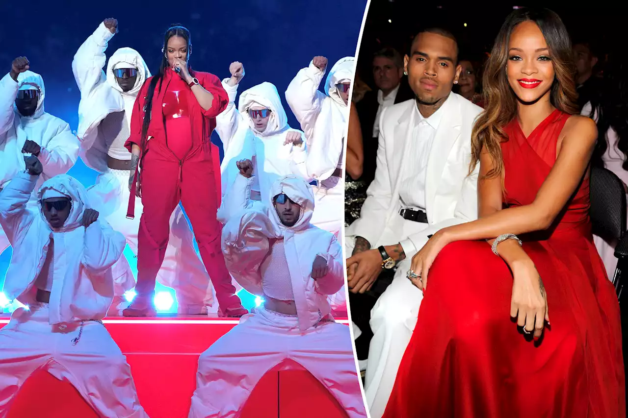 Chris Brown seemingly reacts to Rihanna’s Super Bowl 2023 performance, pregnancy