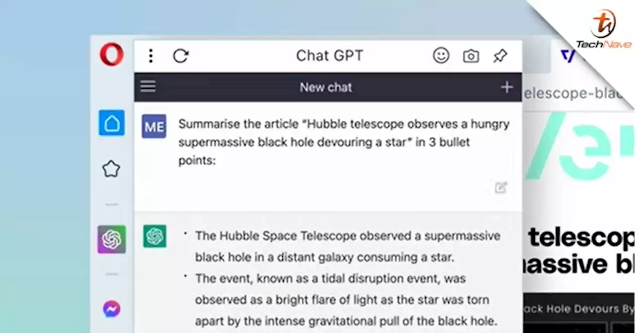 Opera will be launching a new ChatGPT function on its own web browser soon | TechNave